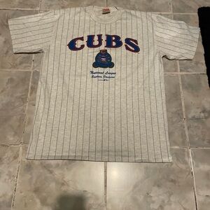 Vintage 1993 Chicago Cubs Single Stitch T-Shirt SZ Large/XL Pinstriped MLB